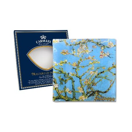 Talerz dekoracyjny Vincent Van Gogh - Kwitnący migdałowiec 13x13