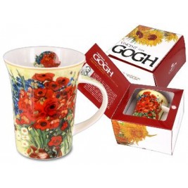 Kubek 350 ml - Vincent Van Gogh  Czerwone maki i stokrotki
