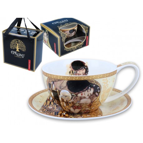 Filiżanka ze spodkiem 340 ml Gustav Klimt Pocałunek