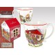 Kubek porcelanowy 460 ml - Czerwony dworek