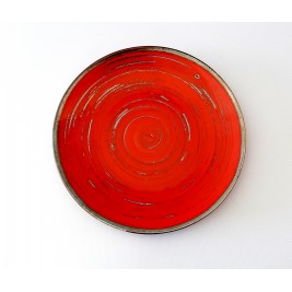 Talerz płytki deserowy 22 cm Nostalgia Red  Porcelana Alumina