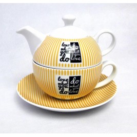 Zestaw Czajniczek z filiżanką 300 ml - Love Porcelana Bogucice