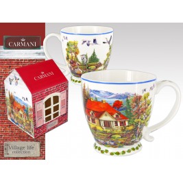 Kubek porcelanowy 460 ml - Dworek nad stawem