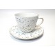 Filiżanka jumbo ze spodkiem 450 ml Zodiak White Porcelana Bogucice