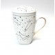 Kubek z zaparzaczem 300 ml Zodiak White Porcelana Bogucice