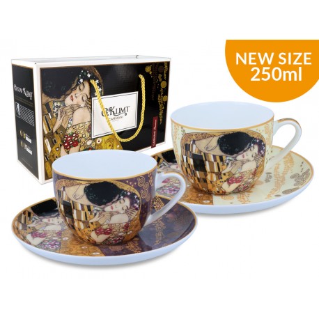Zestaw 2 filiżanek ze spodkiem 250 ml - Gustav Klimt