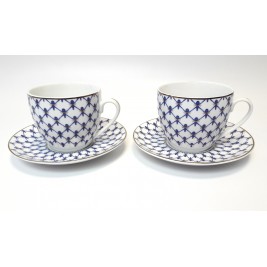 Zestaw 2 filiżanek ze spodkami 250 ml Swietłana Porcelana Bogucice