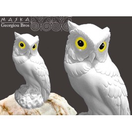 Sowa - symbol Ateny -alabaster grecki 15 cm