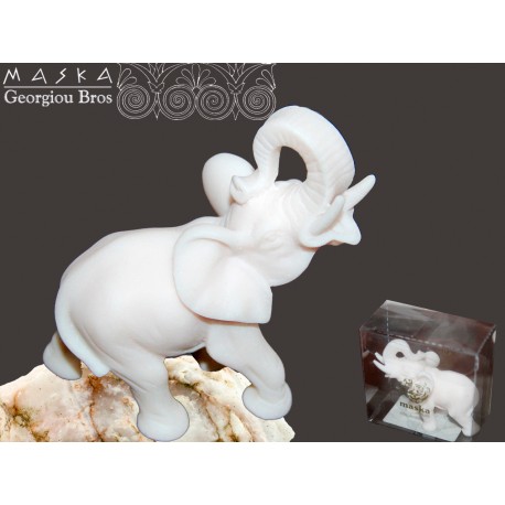 Słoń Nikodem -alabaster grecki 7 cm