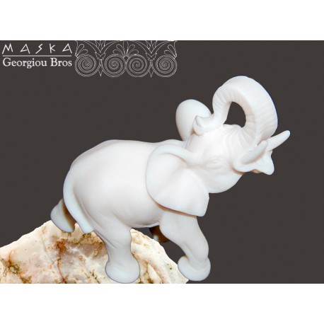Słoń Maurycy -alabaster grecki 9 cm