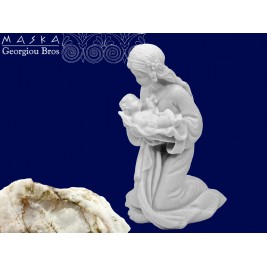 Maria z dzieciątkiem - alabaster grecki 10 cm
