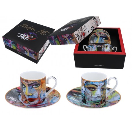 Komplet 2 filiżanek espresso 100 ml - Loui Jover