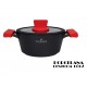 ZWIEGER OBSIDIAN Komplet 3 garnków z pokrywkami 5,5l/ 3,5l/ 2l GREBLON C3+