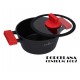 ZWIEGER OBSIDIAN Komplet 3 garnków z pokrywkami 5,5l/ 3,5l/ 2l GREBLON C3+