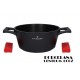 ZWIEGER OBSIDIAN Komplet 3 garnków z pokrywkami 5,5l/ 3,5l/ 2l GREBLON C3+