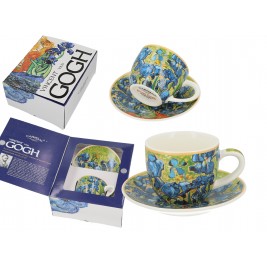 Filiżanka ze spodkiem espresso 100 ml - Vincent Van Gogh Irysy