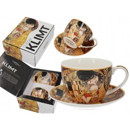 Filiżanka ze spodkiem espresso 100 ml - Gustav Klimt Pocałunek