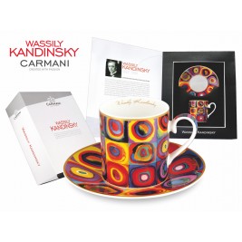Filiżanka ze spodkiem 250 ml - Wassily Kandinsky Coulor stady Squares with concentric circles /1913r.