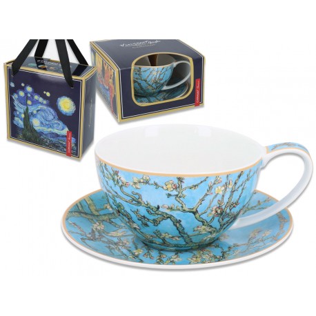 Filiżanka ze spodkiem 360 ml-Vincent Van Gogh Kwitnący migdałowiec