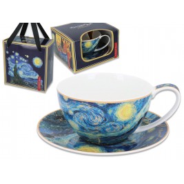 Filiżanka ze spodkiem 360 ml-Vincent Van Gogh Gwiaździsta Noc