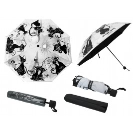 Parasol składany automatyczny 100 cm - Kocie wariacje