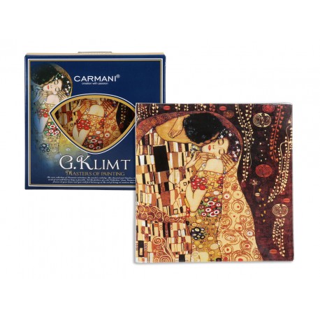 Talerz dekoracyjny 13x13 cm - Gustav Klimt Pocałunek