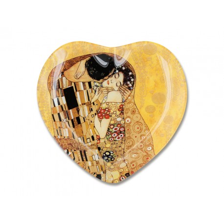 Talerz dekoracyjny serce 19x18 cm - Gustav Klimt Pocałunek