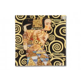 Talerz dekoracyjny 15x15 cm - Gustav Klimt  Oczekiwanie