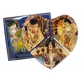 Talerz dekoracyjny trzy części Gustav Klimt Pocałunek,Adele,Judith