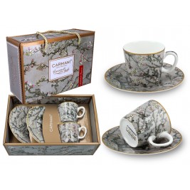 Komplet 2 filiżanek espresso 100 ml - Kwitnący Srebrny Migdałowiec Vincent Van Gogh