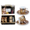 Komplet 2 filiżanek espresso 100 ml - Gustav Klimt Adela
