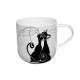 Kubek 500 ml - koty i parasol biało-czarne