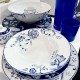 EVIA BLUE Serwis obiadowo-kawowy dla 6 osób Porcelana Bogucice
