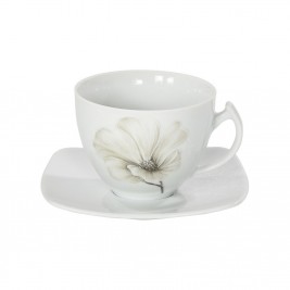 Filiżanka ze spodkiem 250 ml Akcent Magnolia