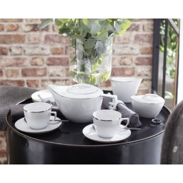 Garnitur do kawy dla 12 osób 39 elementów City Platynowe