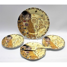 Komplet do ciasta z łopatką Gustav Klimt Pocałunek