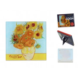 Podkładka pod kubek 10,5x10,5 Vincent Van Gogh - Słoneczniki w wazonie