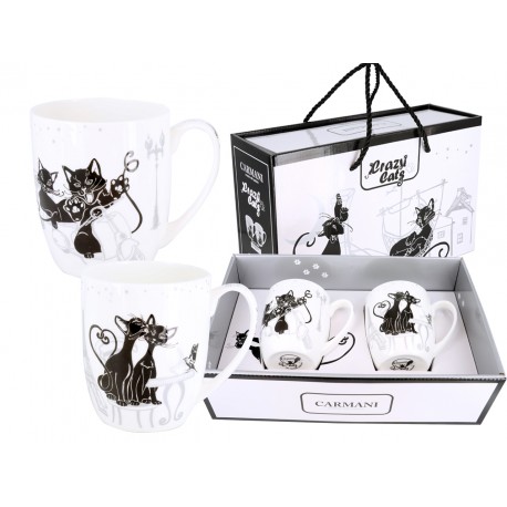 Komplet 2 kubków 400 ml - koci świat