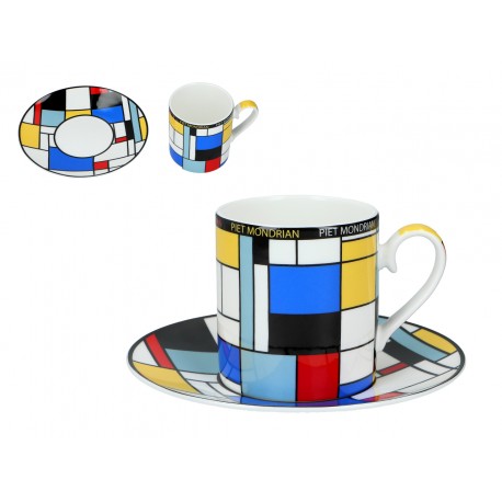 Filiżanka ze spodkiem 250 ml - Piet Mondrian Composition A