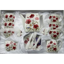 Serwis do kawy dla 6 osób Maki Białe