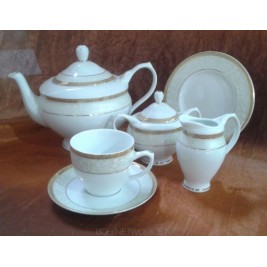 Serwis do herbaty dla 6 osób 15 el Agawa gold