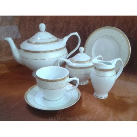 Serwis do herbaty dla 6 osób 15 el Agawa gold