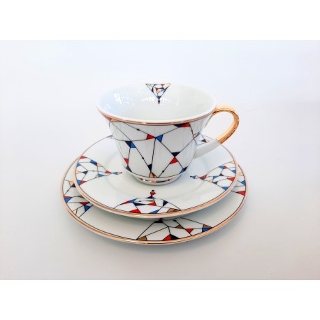 Zestaw śniadaniowy 1/3 Arlekin Porcelana Bogucice