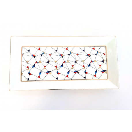 Taca porcelanowa prostokątna Arlekin Porcelana Bogucice