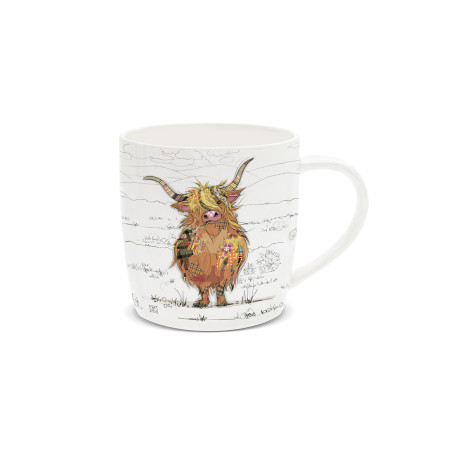 Kubek 450 ml - Hamish Highland Cow Porcelana Łódź