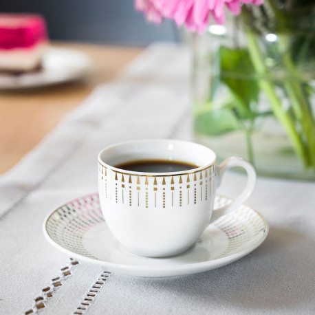 Filiżanka ze spodkiem 100 ml Złoty Miraż