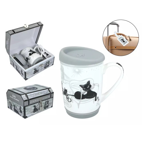 Kubek 375 ml - Travelling Cats Londyn