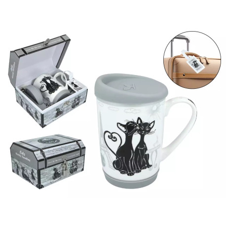 Kubek 375 ml - Travelling Cats Paryż
