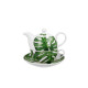 Czajniczek z filiżanką 350 ml TROPICAL MONSTERA 