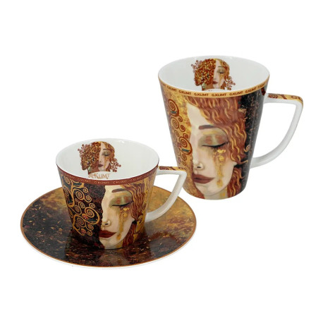 Komplet filiżanka i kubek Gustav Klimt Złote Łzy